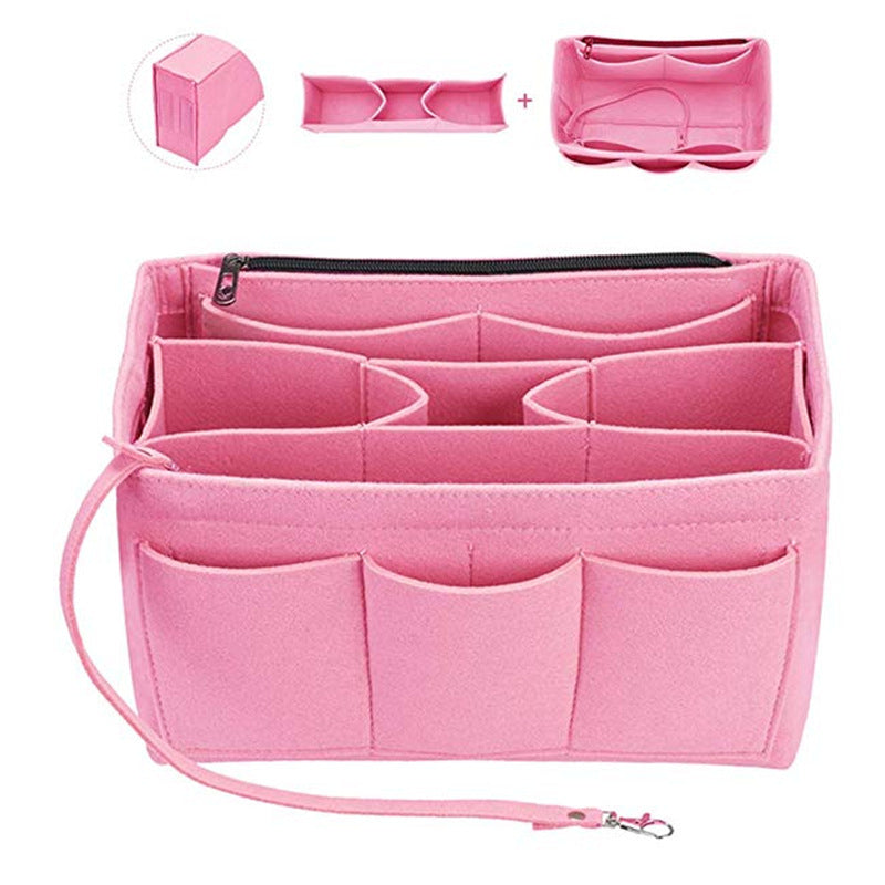Cross-Border Felt Cosmetic Bag Multi-Function Large-Capacity Bag Middle Bag Travel Wash Felt Storage Bag Limorista