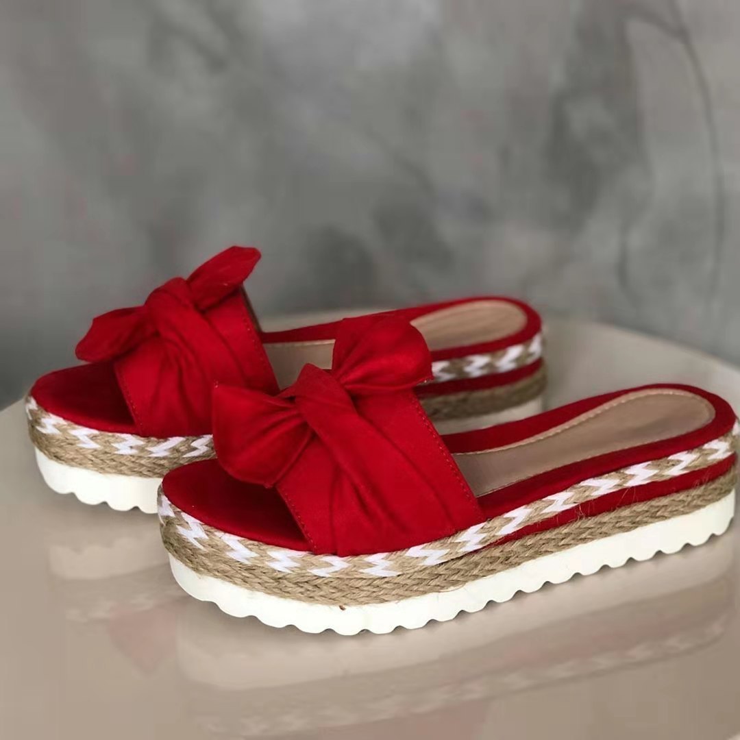 Platform Wedge Heel Ladies Bow Sandals Limorista