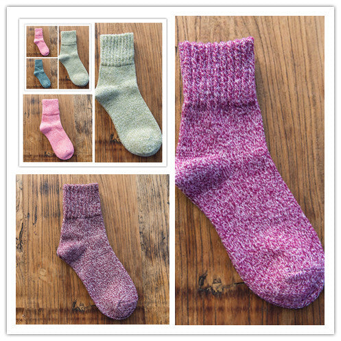 5 Pairs Women Socks Winter Thermal Thick Socks Cotton Breathable Female Solid Casual 3d Ladies Casual Home Socks Limorista