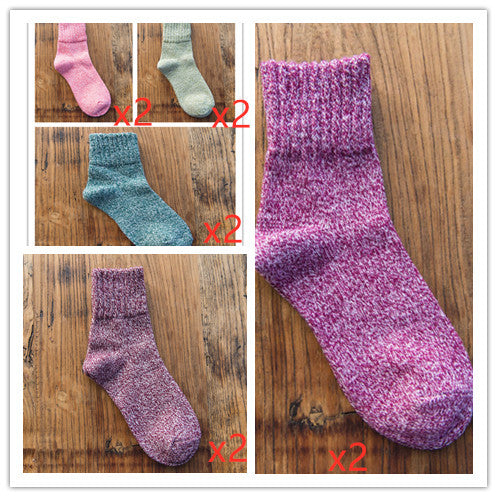 5 Pairs Women Socks Winter Thermal Thick Socks Cotton Breathable Female Solid Casual 3d Ladies Casual Home Socks Limorista