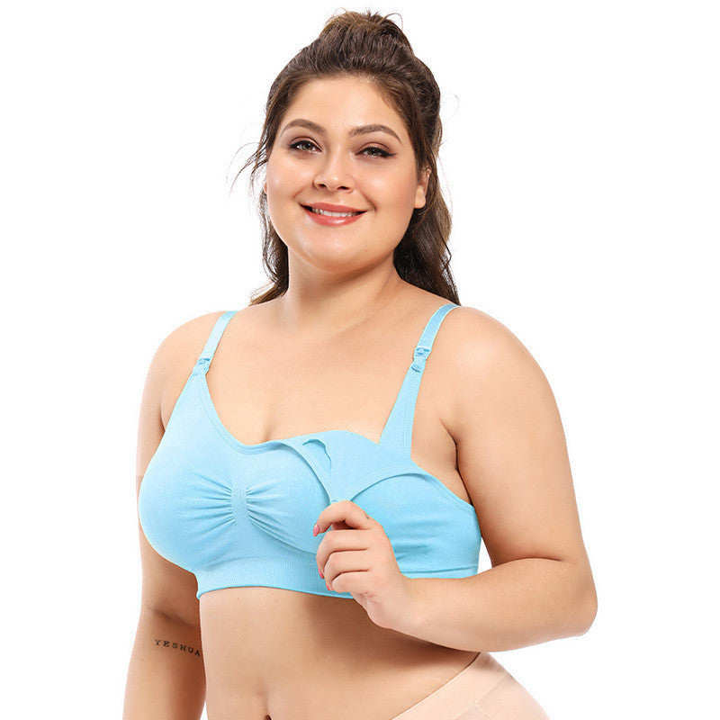 Anti-glare Gathers Front Buckle Breastfeeding Bra Limorista