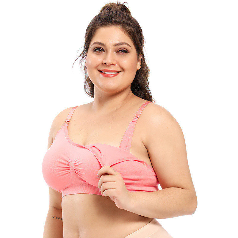 Anti-glare Gathers Front Buckle Breastfeeding Bra Limorista
