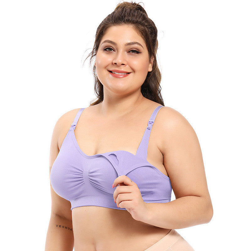 Anti-glare Gathers Front Buckle Breastfeeding Bra Limorista