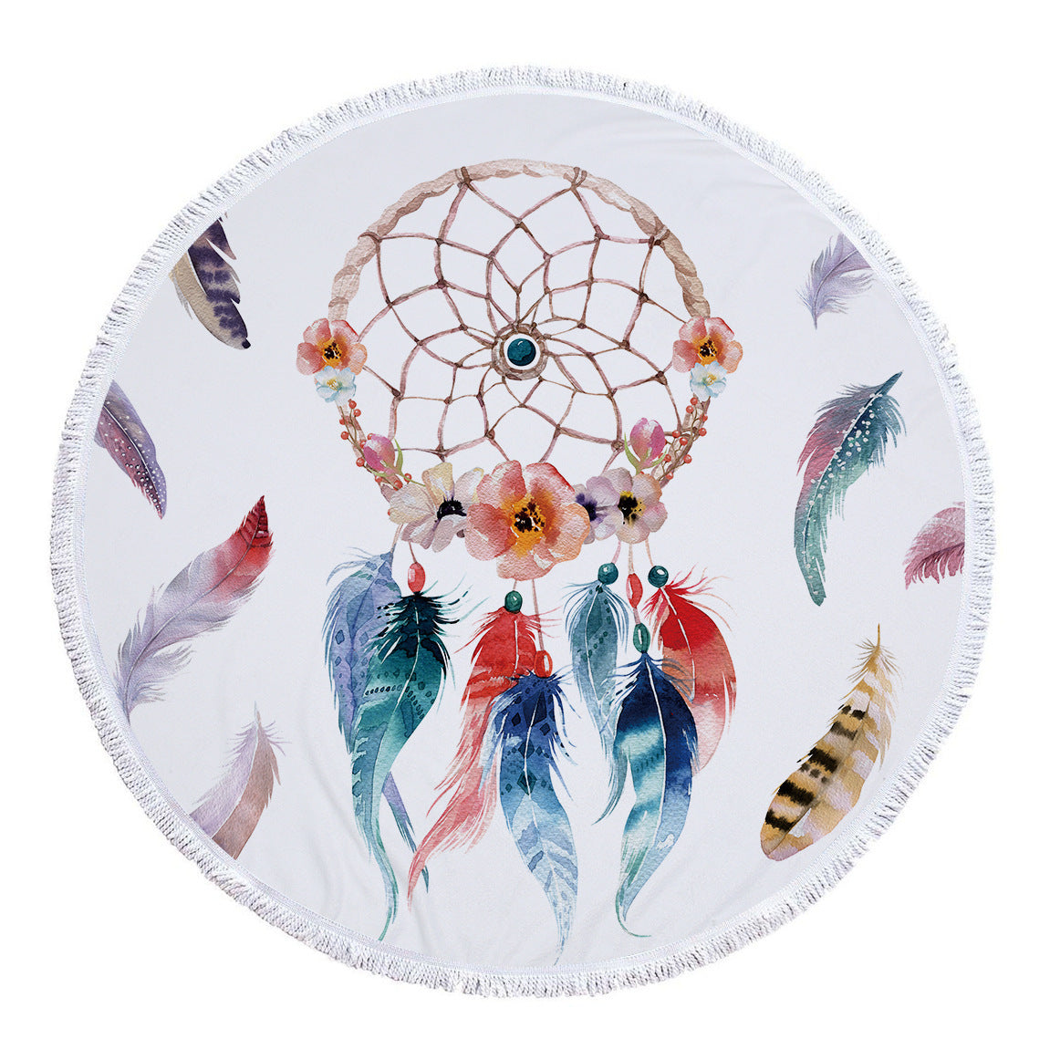 Round Beach Towel Microfiber Beach Mat Limorista