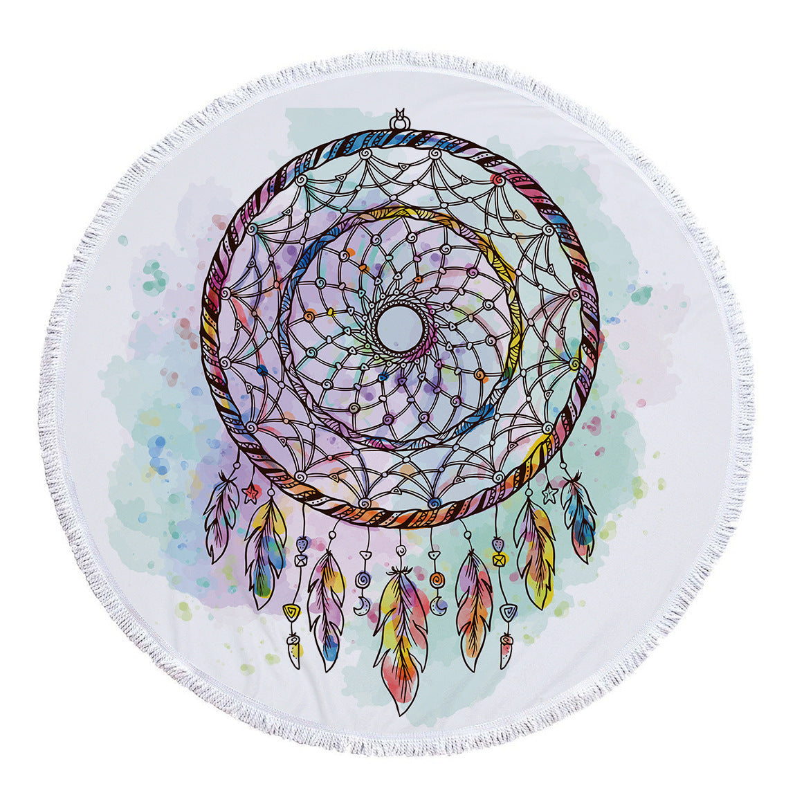 Round Beach Towel Microfiber Beach Mat Limorista