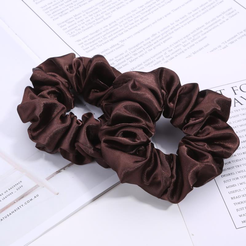 European And American Cloth Circle Head Rope Pure Color Headdress Hair Rope Limorista