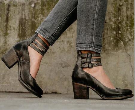 Buckle Pointed Sandals Womens Shoes Limorista