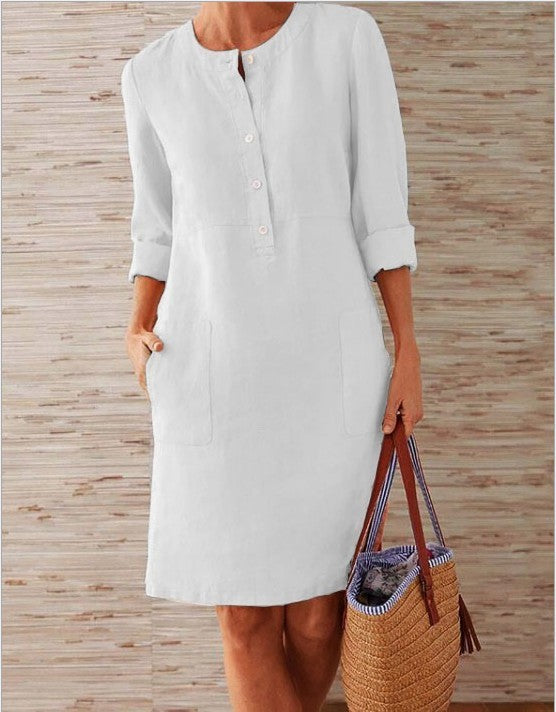 Women Clothing Dress Streetwear Ethnic Style Long Sleeve Dress Limorista