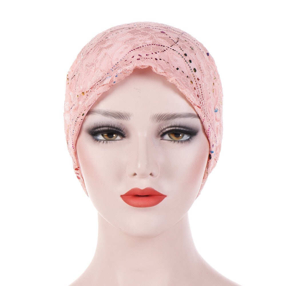Thin Lace Breathable Baotou Hat Female Spring And Autumn Colorful Epoxy Casual Baotou Hat Limorista