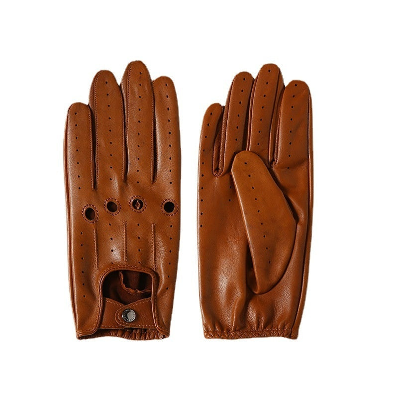 Breathable Single Layer Authentic Leather Sheepskin Fitness Gloves Limorista