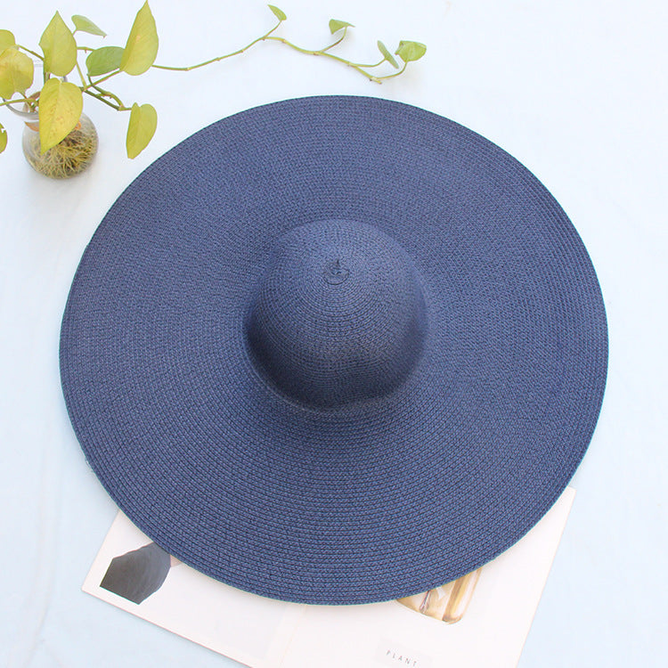 25CM Wide Brim Oversized Beach Hats For Women Large Straw Hat UV Protection Limorista