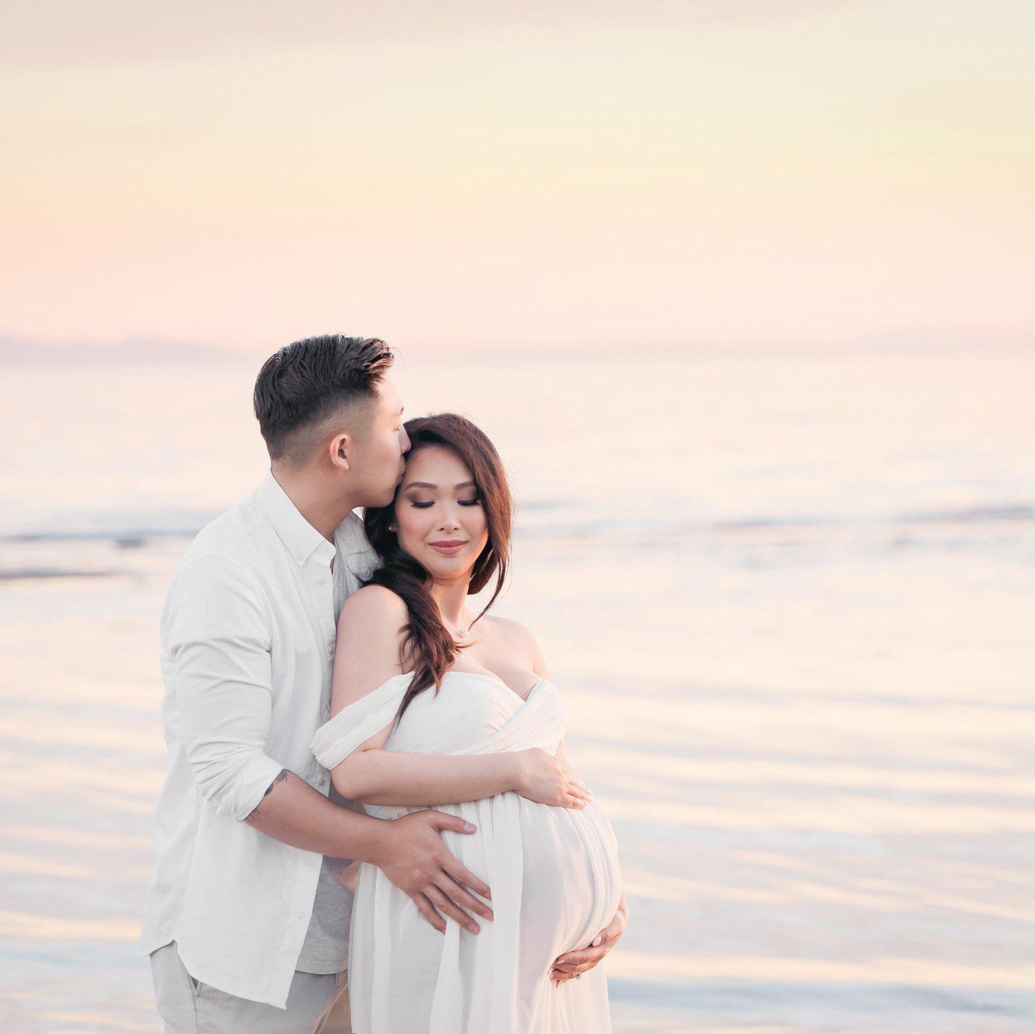 Maternity Photo Dress Front Mopping Foor Long Skirt Dress Limorista