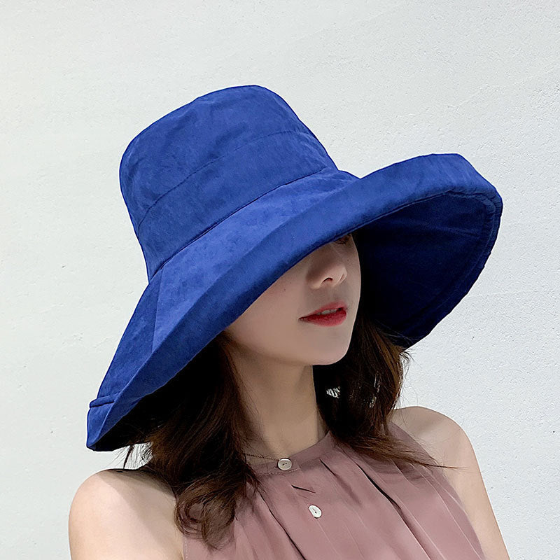 Net Red Fisherman Hat Ins Hat Female Japanese Wild Summer Korean Version Of The Tide Double-Sided Sun Hat Travel Cover Face Sun Hat Limorista