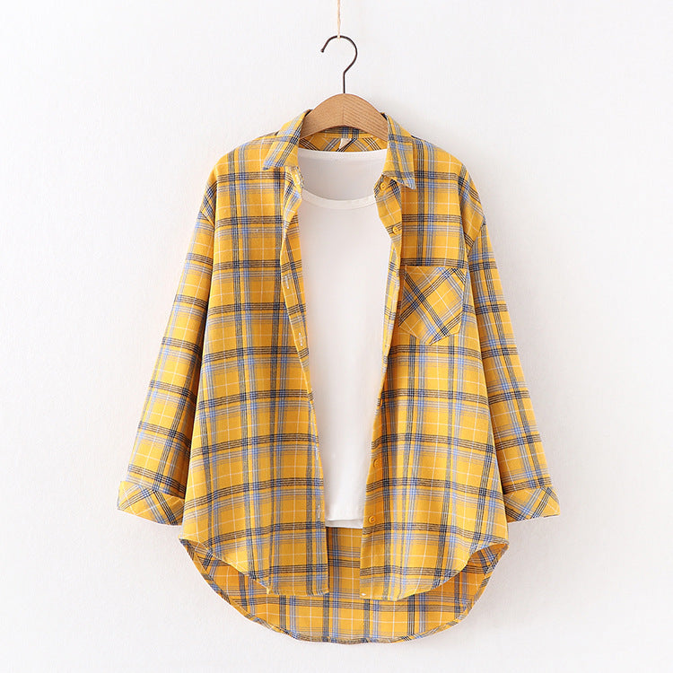 Plaid Shirt Women&