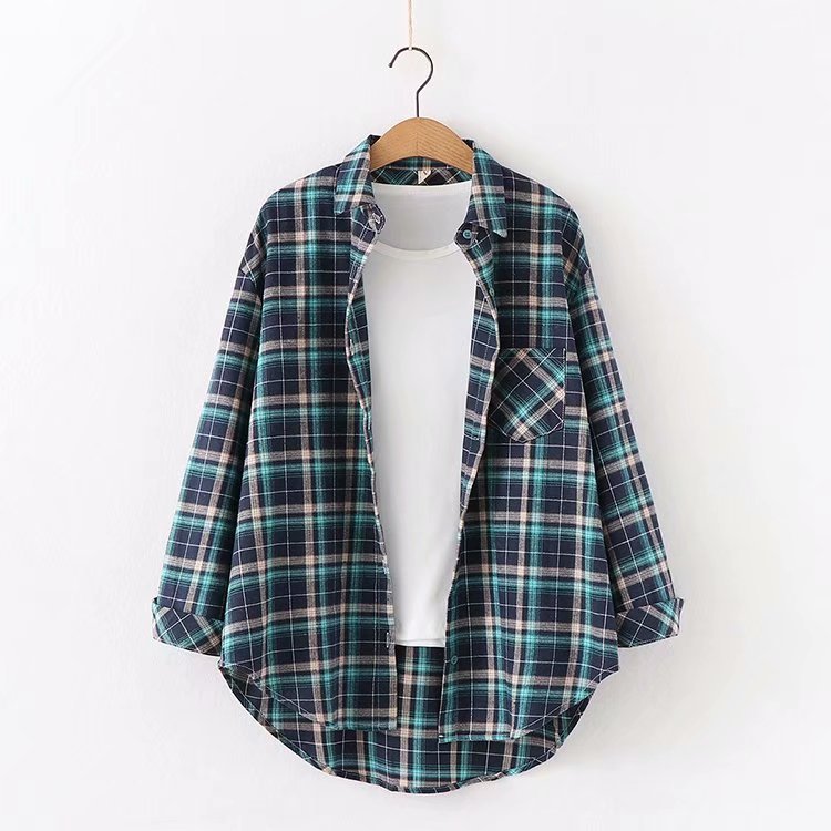 Plaid Shirt Women&