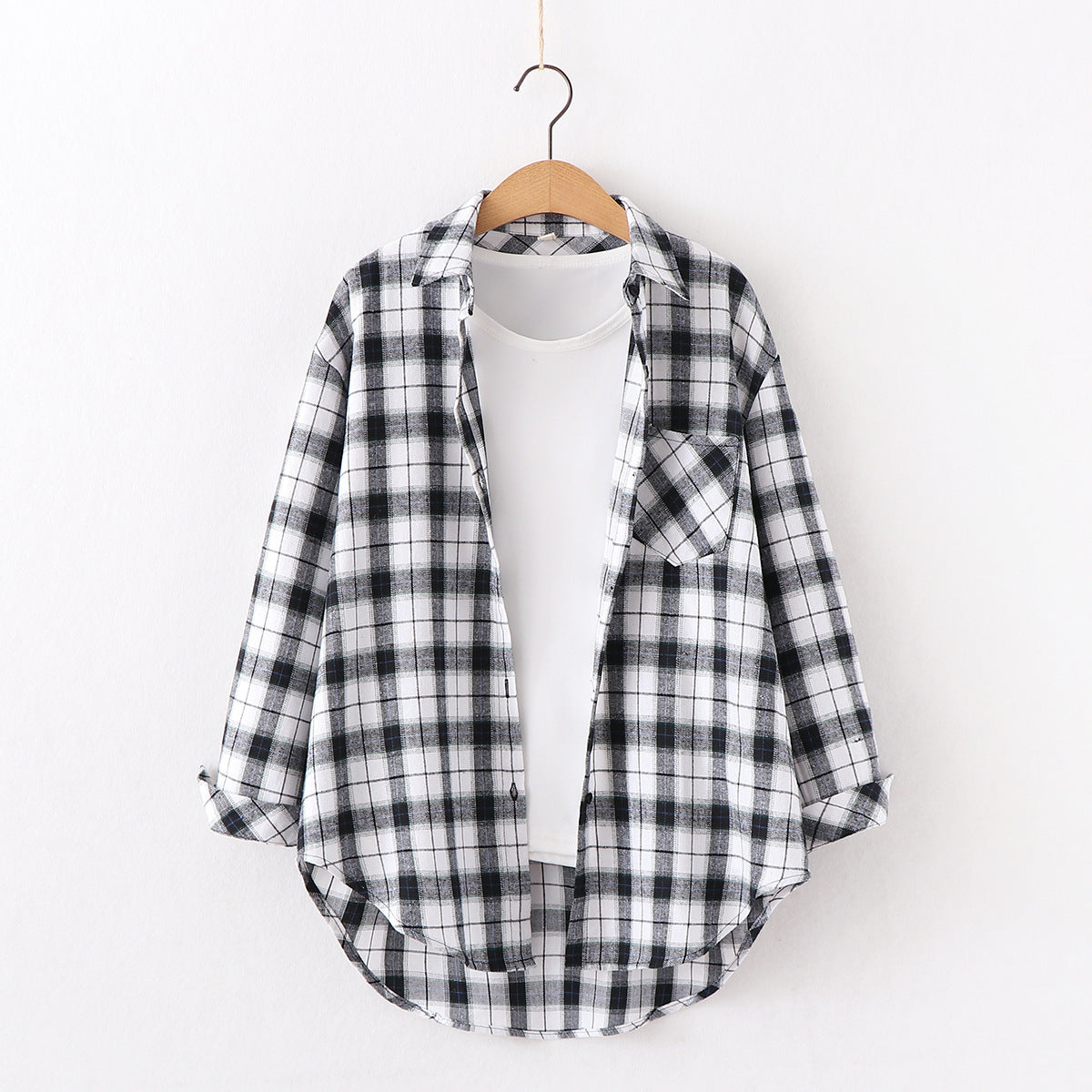 Plaid Shirt Women&