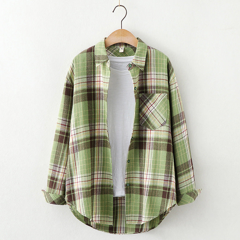 Plaid Shirt Women&