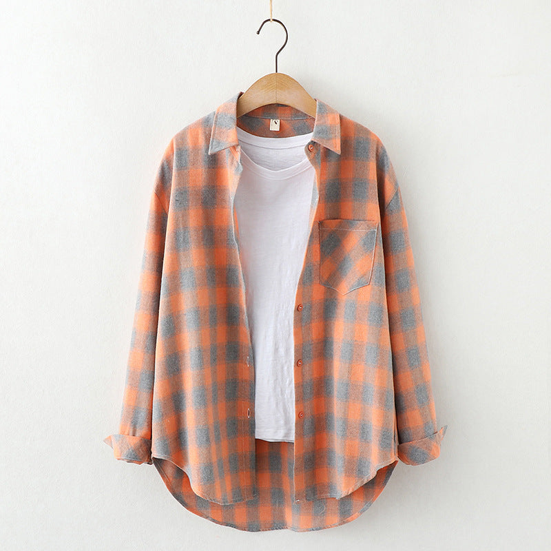 Plaid Shirt Women&