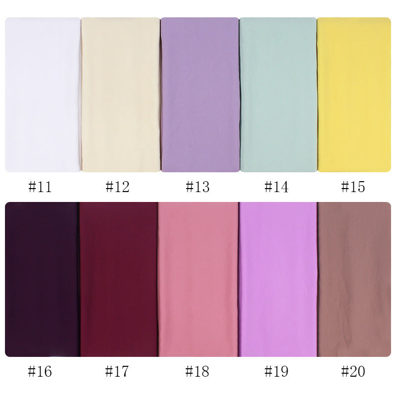 70x180cmMonochrome Pearl Chiffon Hijab Scarf Limorista