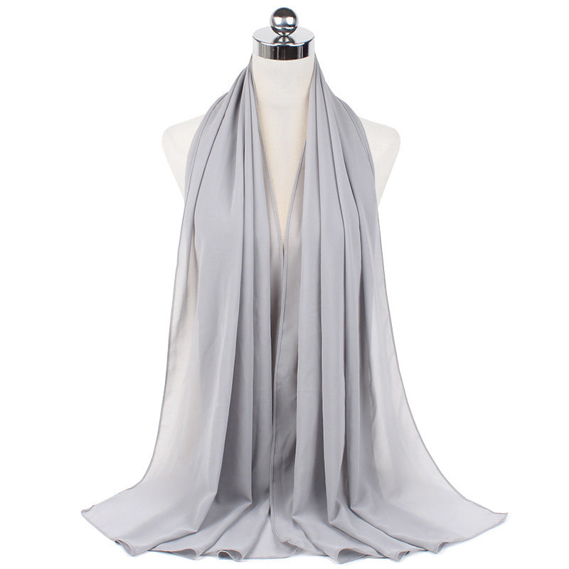 70x180cmMonochrome Pearl Chiffon Hijab Scarf Limorista