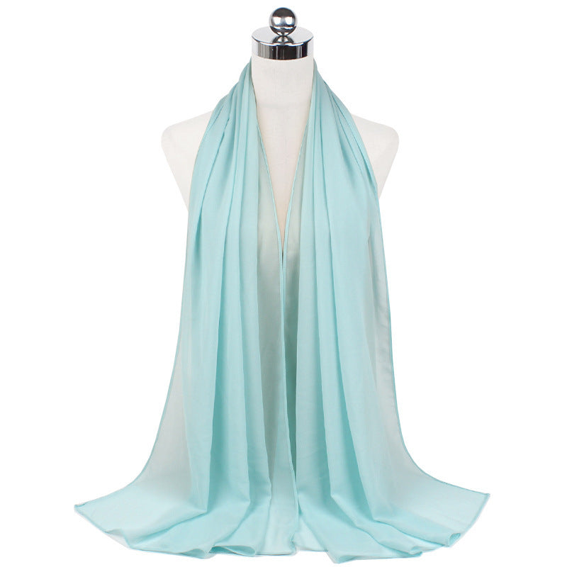70x180cmMonochrome Pearl Chiffon Hijab Scarf Limorista