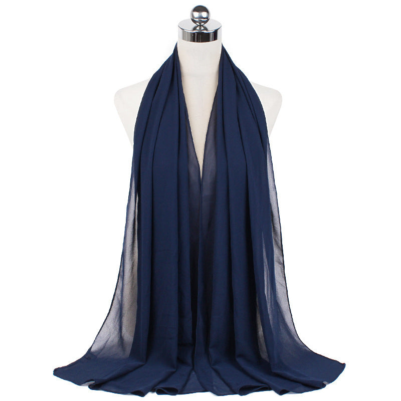 70x180cmMonochrome Pearl Chiffon Hijab Scarf Limorista