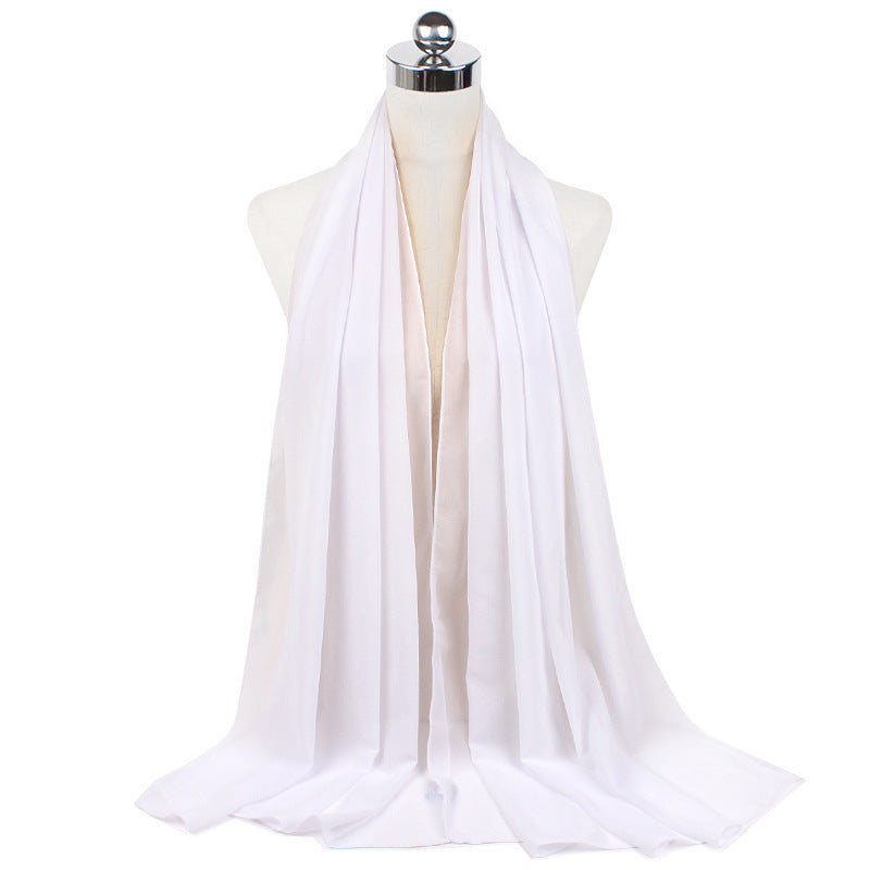 70x180cmMonochrome Pearl Chiffon Hijab Scarf Limorista