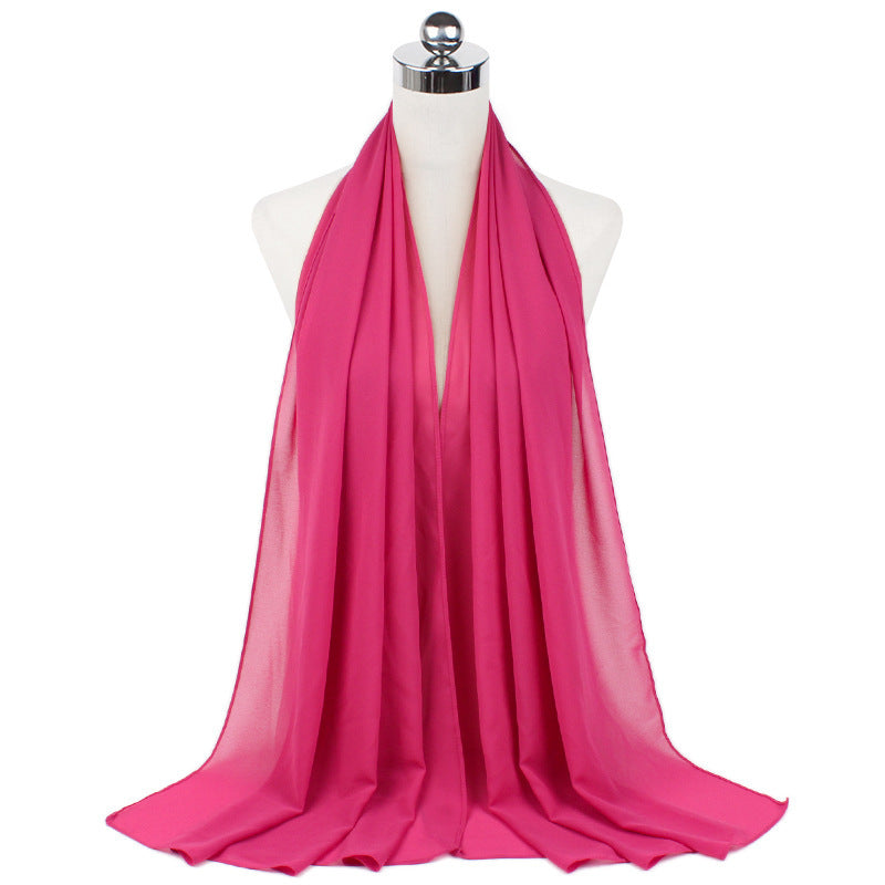 70x180cmMonochrome Pearl Chiffon Hijab Scarf Limorista