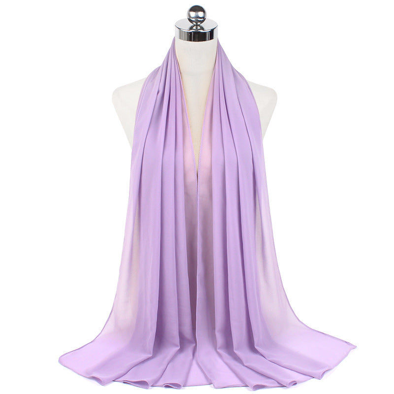 70x180cmMonochrome Pearl Chiffon Hijab Scarf Limorista