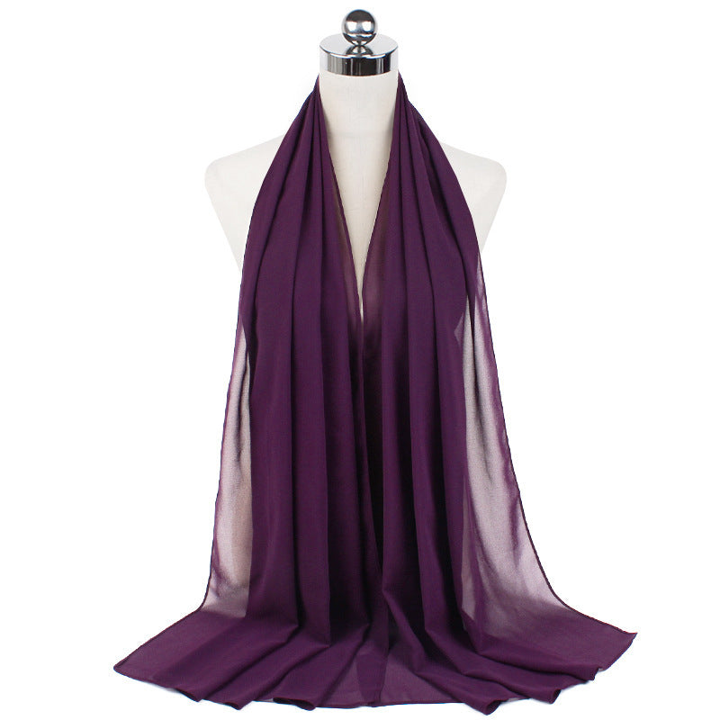 70x180cmMonochrome Pearl Chiffon Hijab Scarf Limorista