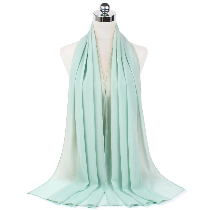 70x180cmMonochrome Pearl Chiffon Hijab Scarf Limorista