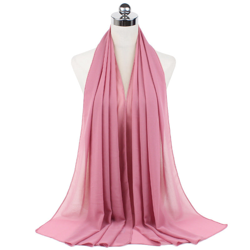 70x180cmMonochrome Pearl Chiffon Hijab Scarf Limorista