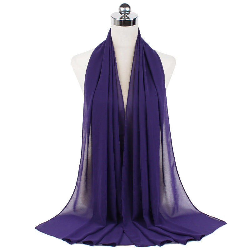 70x180cmMonochrome Pearl Chiffon Hijab Scarf Limorista
