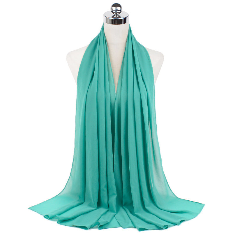 70x180cmMonochrome Pearl Chiffon Hijab Scarf Limorista