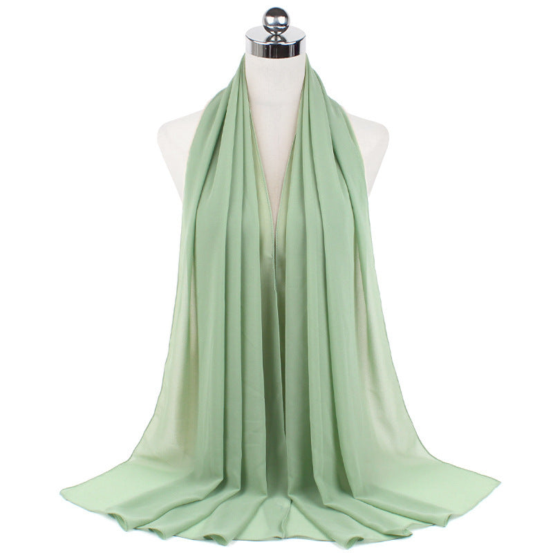 70x180cmMonochrome Pearl Chiffon Hijab Scarf Limorista