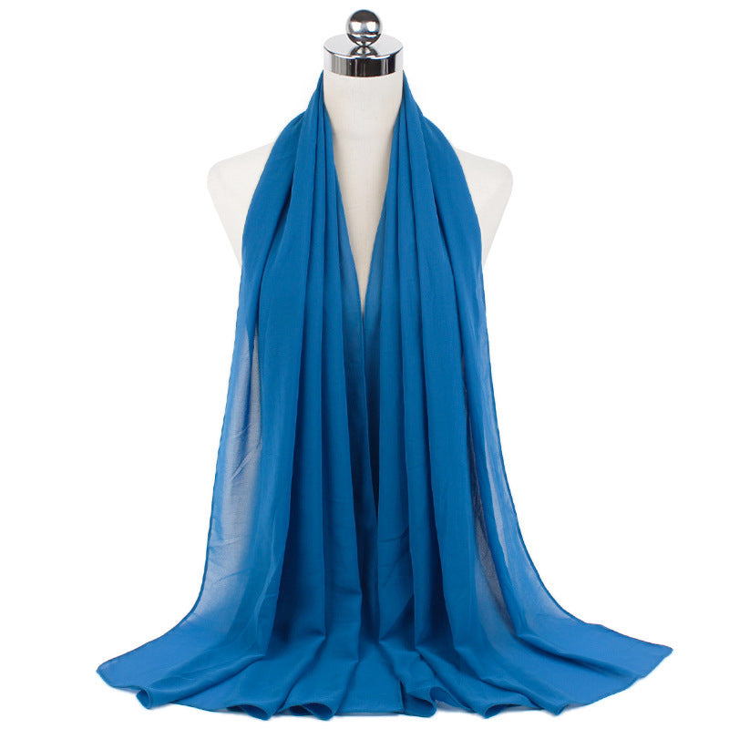 70x180cmMonochrome Pearl Chiffon Hijab Scarf Limorista