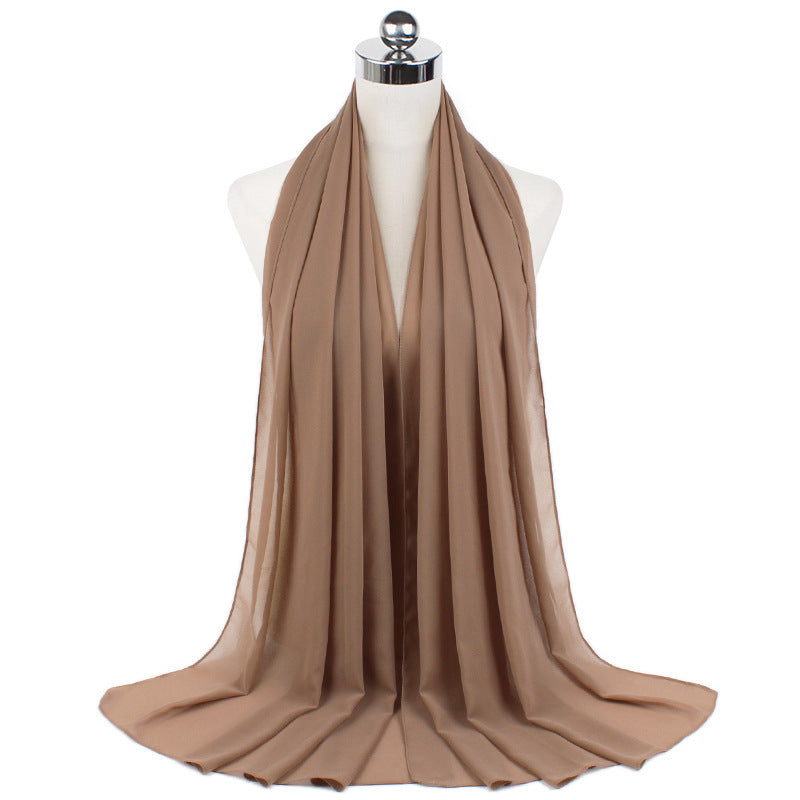 70x180cmMonochrome Pearl Chiffon Hijab Scarf Limorista