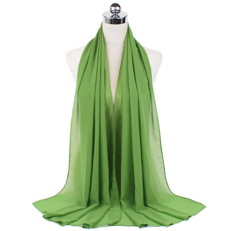 70x180cmMonochrome Pearl Chiffon Hijab Scarf Limorista