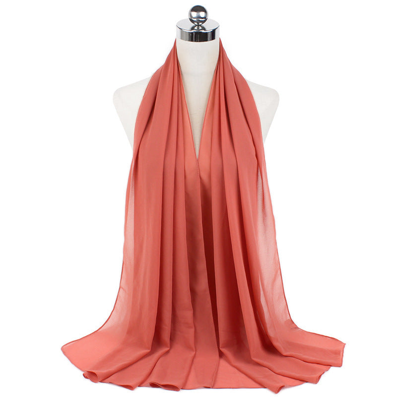 70x180cmMonochrome Pearl Chiffon Hijab Scarf Limorista