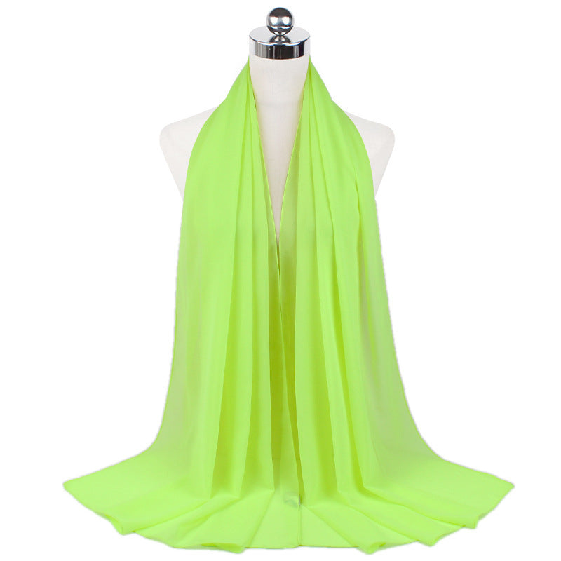 70x180cmMonochrome Pearl Chiffon Hijab Scarf Limorista
