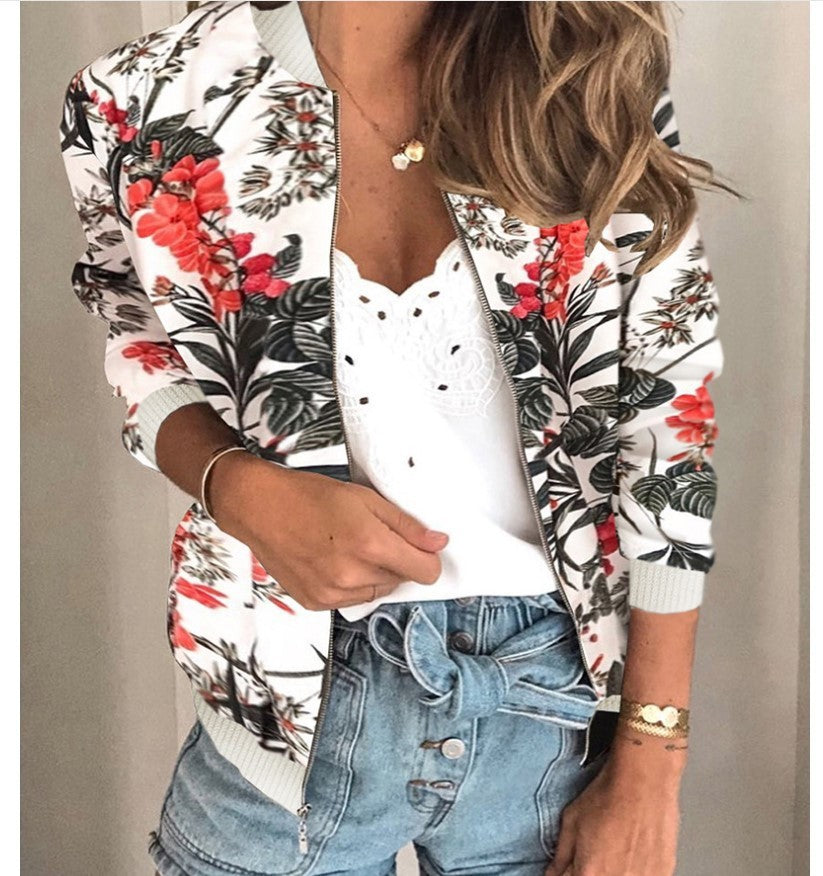 Print short baseball uniform jacket Limorista