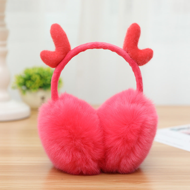 New Cute Rabbit Ears Bowknot Earmuffs For Ladies Winter Rabbit Fur Earmuffs Limorista
