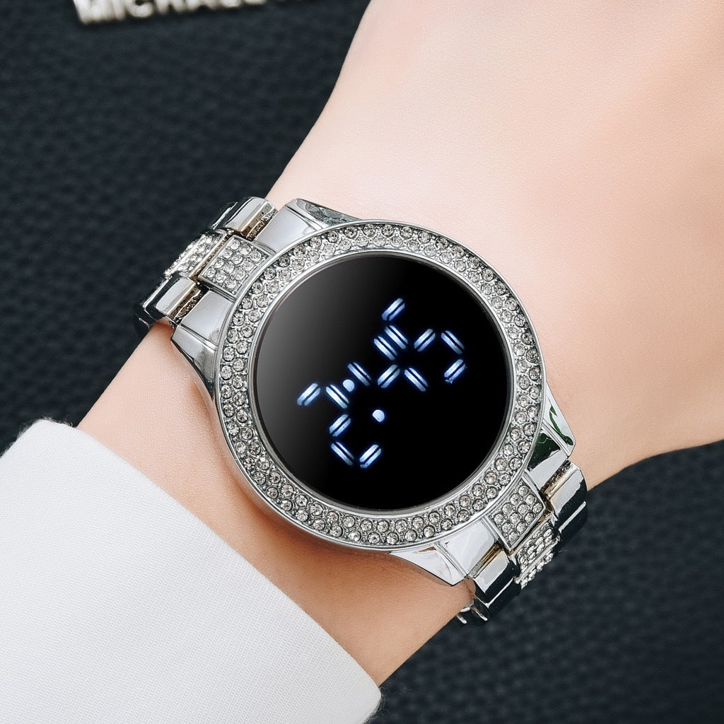 New Style Diamond-Encrusted Ladies Sports Fashion Personalized Electronic Watch Limorista