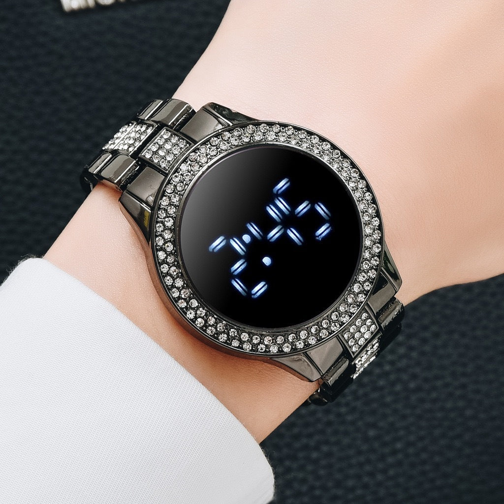 New Style Diamond-Encrusted Ladies Sports Fashion Personalized Electronic Watch Limorista