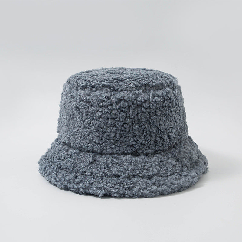 Hat Female Winter Korean Version Of The Tide Wild Japanese Net Red Lamb Hat Fisherman Hat Autumn And Winter Warm Plush Basin Hat Limorista