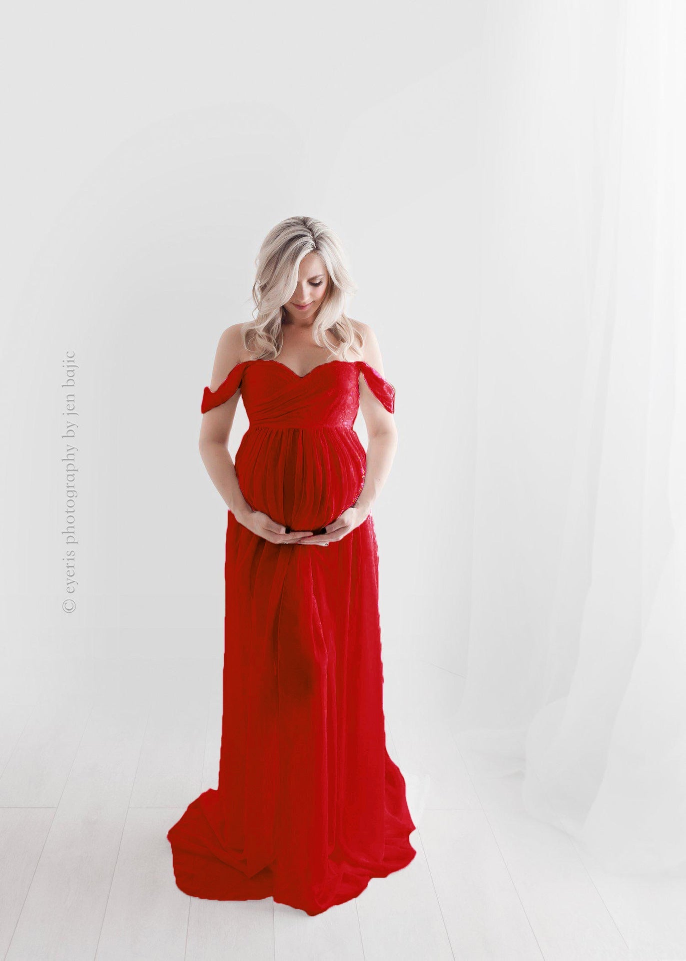 Maternity Photo Dress Front Mopping Foor Long Skirt Dress Limorista
