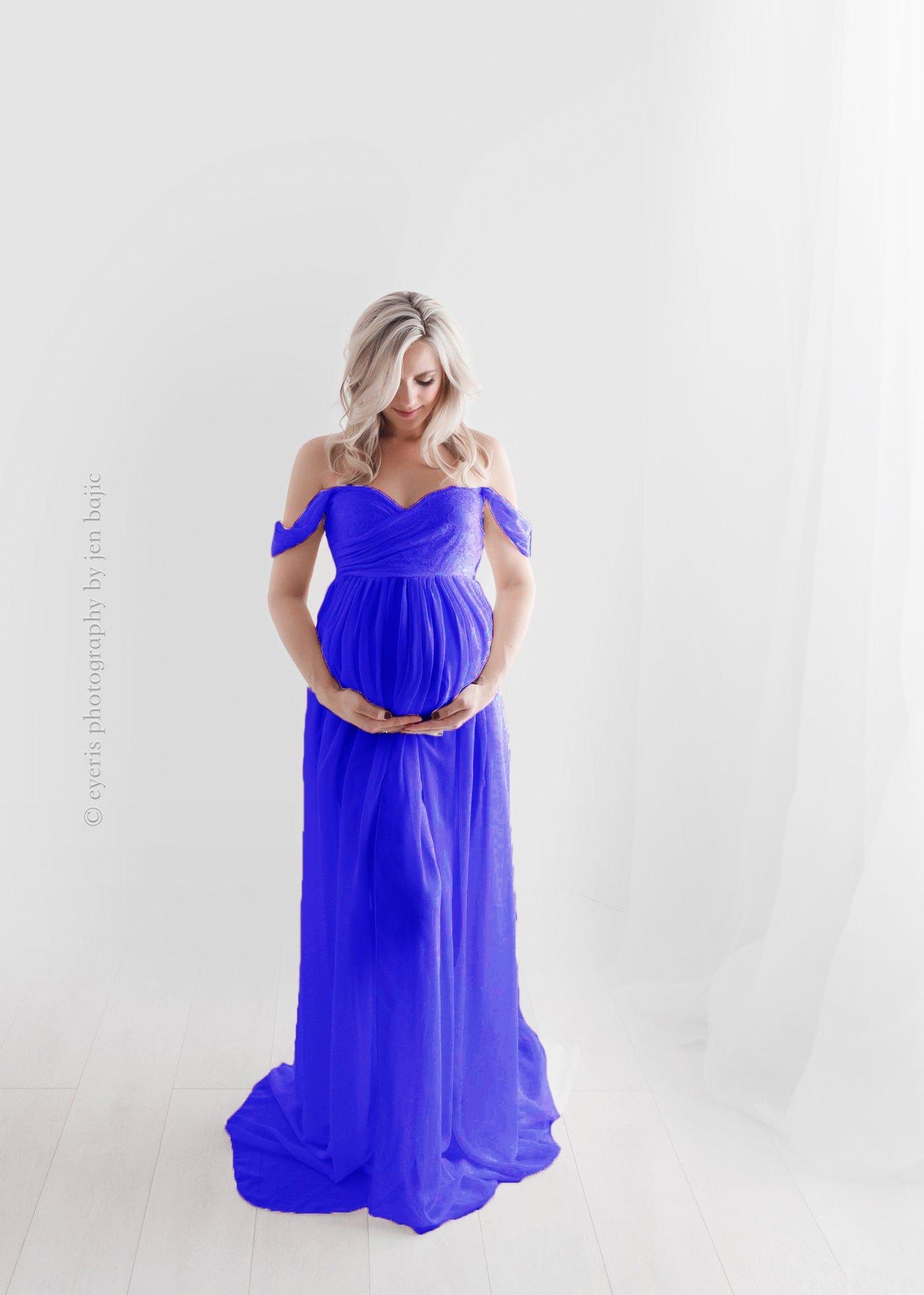 Maternity Photo Dress Front Mopping Foor Long Skirt Dress Limorista