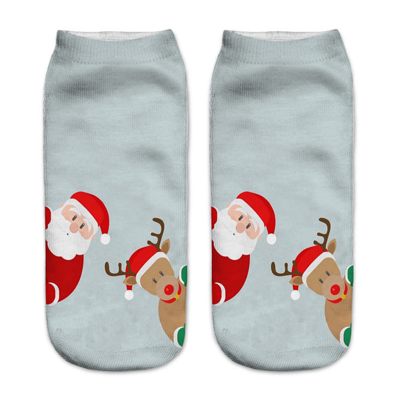New 3D Printed Christmas Pattern Women&