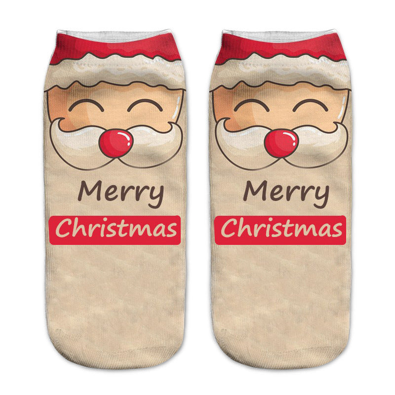 New 3D Printed Christmas Pattern Women&