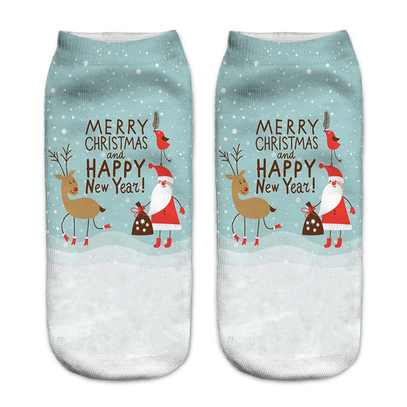 New 3D Printed Christmas Pattern Women&